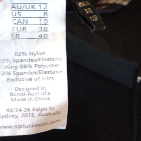 Niptuck Floral Print One-Piece Swimsuit US Sz 8 Multi-Fit Cup Adjustable - Picture 4 of 6